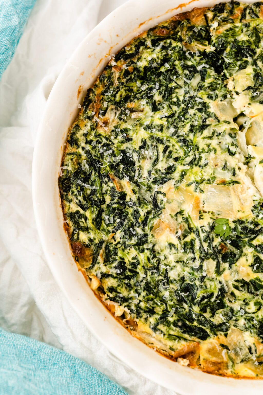 Crustless Spinach Quiche Recipe - Crazy for Crust