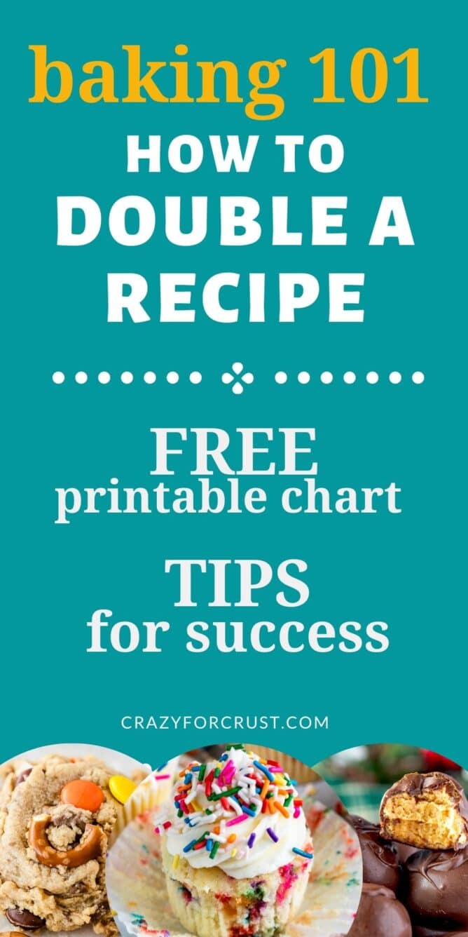 How to Double a Recipe (tips + FREE chart) Crazy for Crust