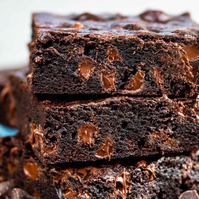 Fudgy Dark Chocolate Brownies Recipe - Crazy for Crust