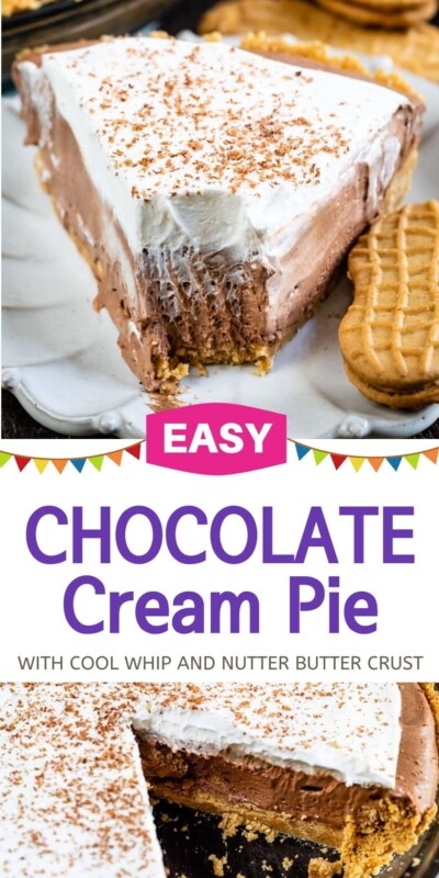 Easy Chocolate Cream Pie With Cool Whip - Crazy For Crust