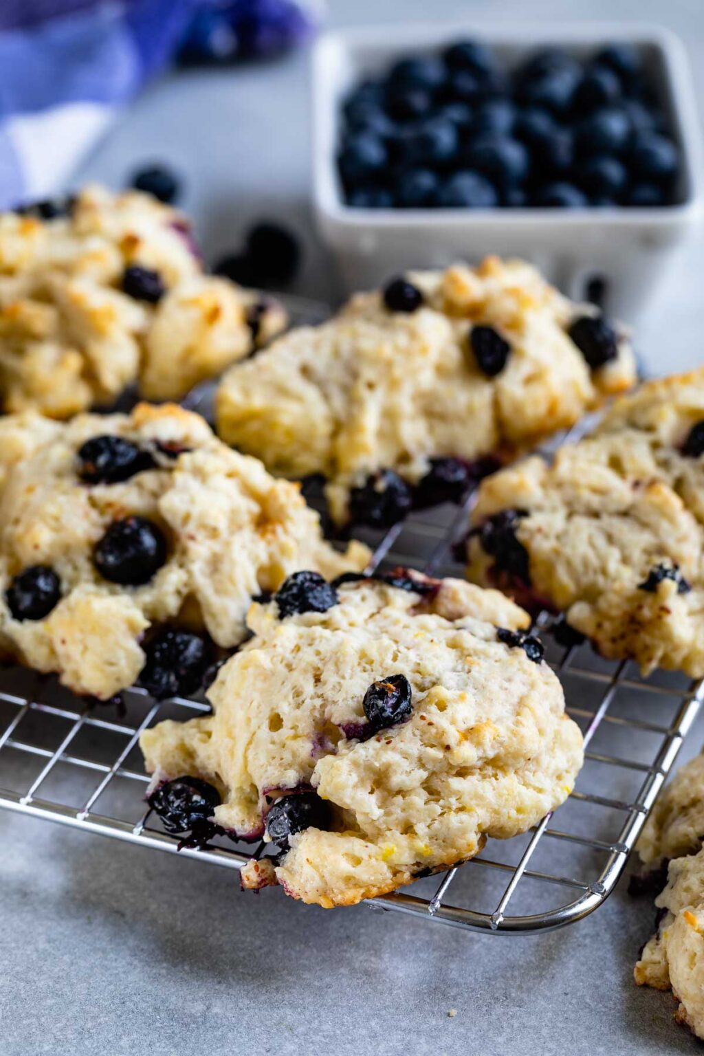 Easy Blueberry Biscuits Recipe (Drop Biscuits) - Crazy for Crust