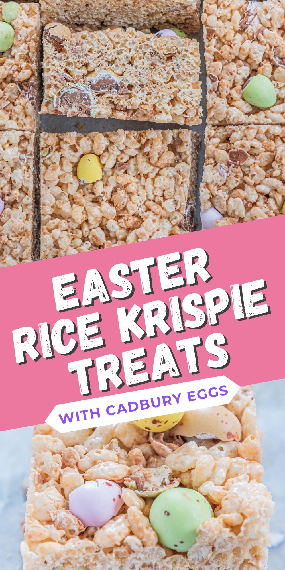 Easter M&M Rice Krispie Treats - Heidi's Home Cooking