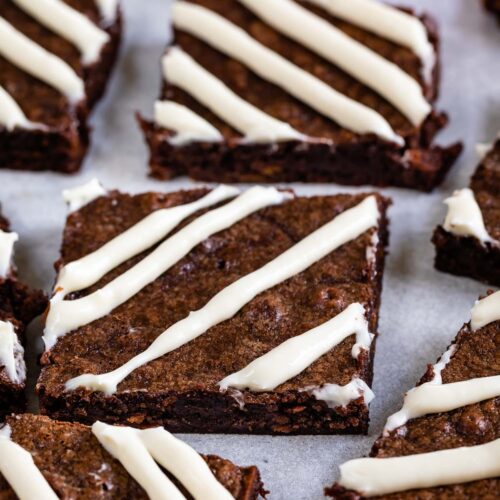 brownies with vanilla frosting