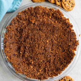 Chocolate Chip Cookie Crust (No Bake Recipe) - Crazy for Crust