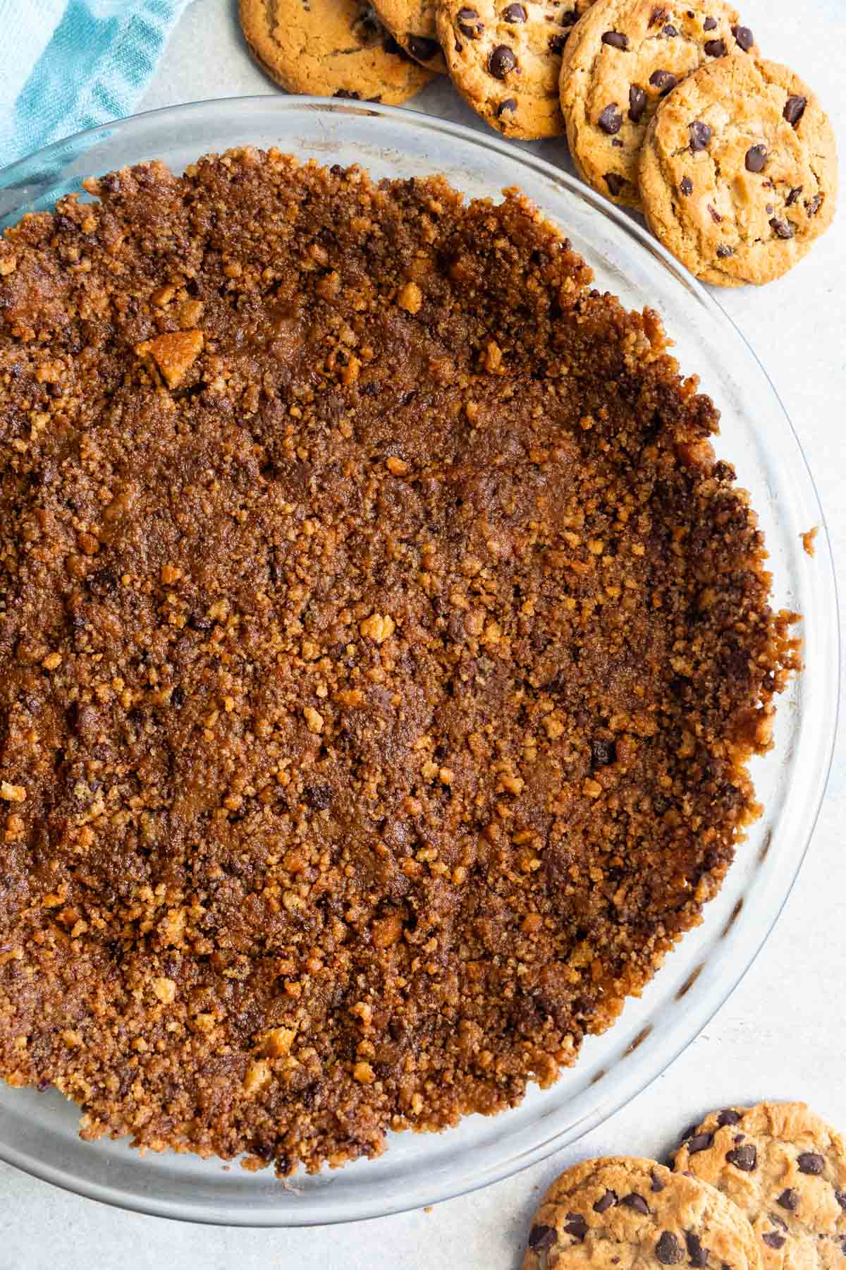 Chocolate Chip Cookie Crust (No Bake Recipe) - Crazy for Crust