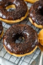 Peanut Butter Baked Donuts With Chocolate Glaze