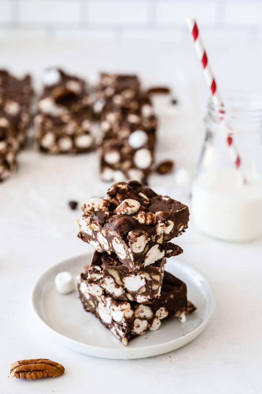 Easy Rocky Road Bars No Bake Recipe Crazy For Crust