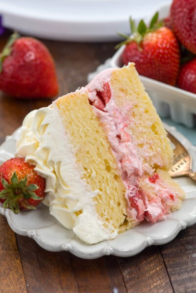 Strawberry Shortcake Layer Cake - Crazy for Crust