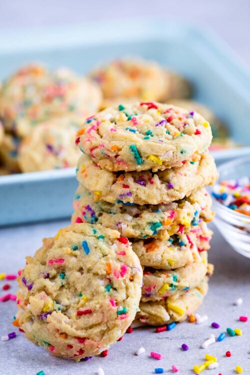 Funfetti Cookies without cake mix - Crazy for Crust