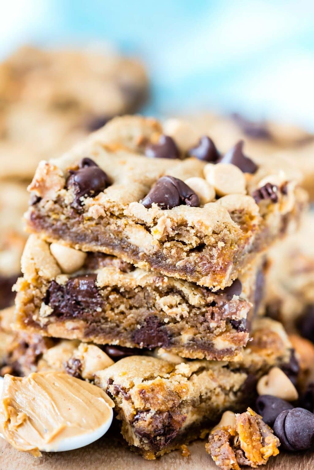 Triple Threat Peanut Butter Cookie Bars - Crazy for Crust