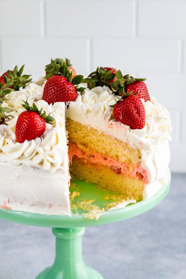 Strawberry Shortcake Layer Cake - Crazy For Crust