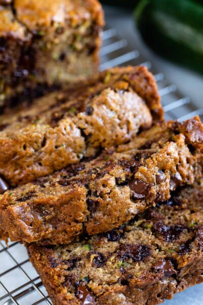 Chocolate Chip Zucchini Bread Recipe - Crazy for Crust