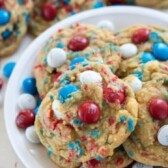 Plate full of fireworks pudding cookies