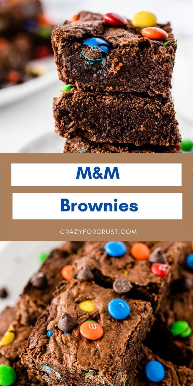 M&M Brownies Recipe (Super Rich and Fudgy) - Cooked by Julie
