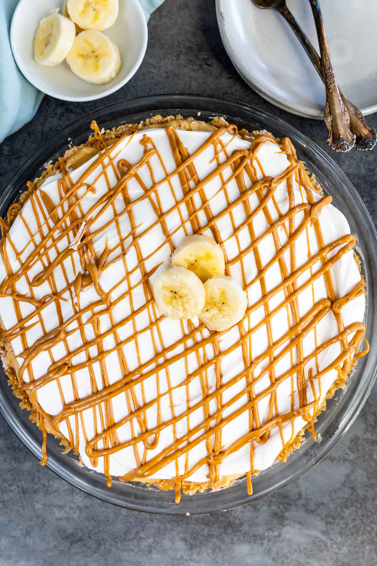 No Bake Peanut Butter Banana Cream Pie Recipe - Crazy for Crust