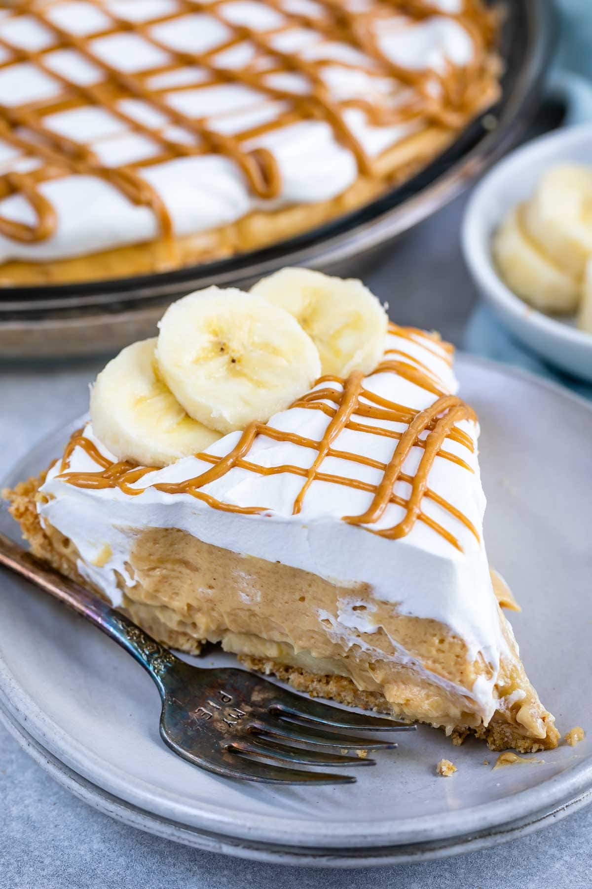 No Bake Peanut Butter Banana Cream Pie Recipe - Crazy for Crust
