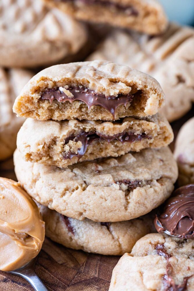 Peanut Butter Nutella Cookies - Sweets by Elise