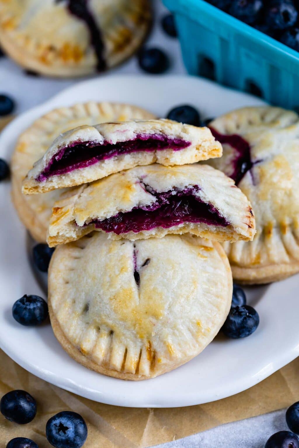 Homemade Blueberry Hand Pies Recipe - Crazy for Crust