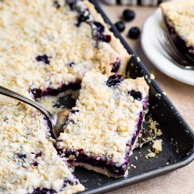 Blueberry Slab Pie with crumble topping - Crazy for Crust