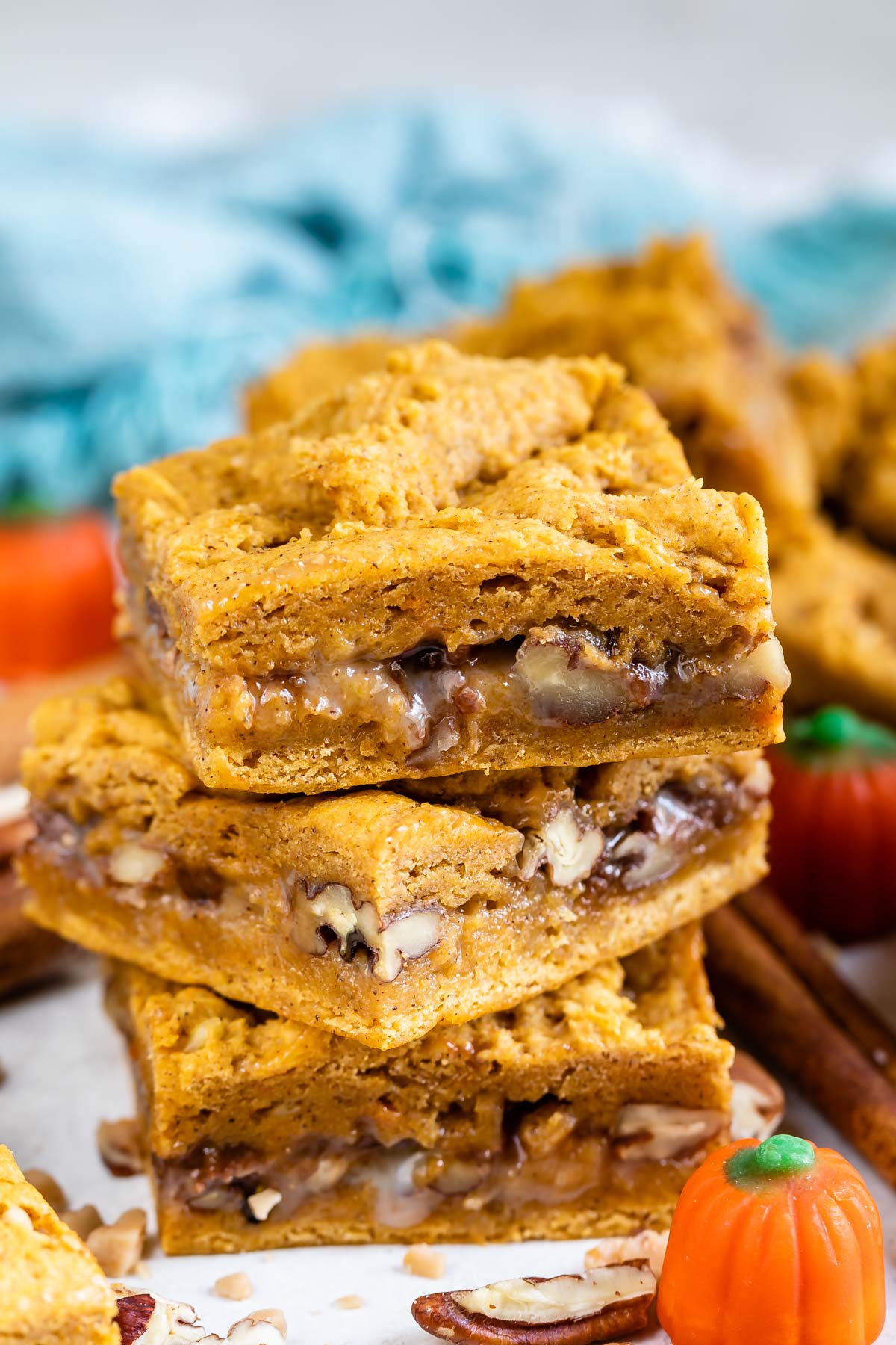 PERFECT Pumpkin Gooey Bars with toffee - Crazy for Crust