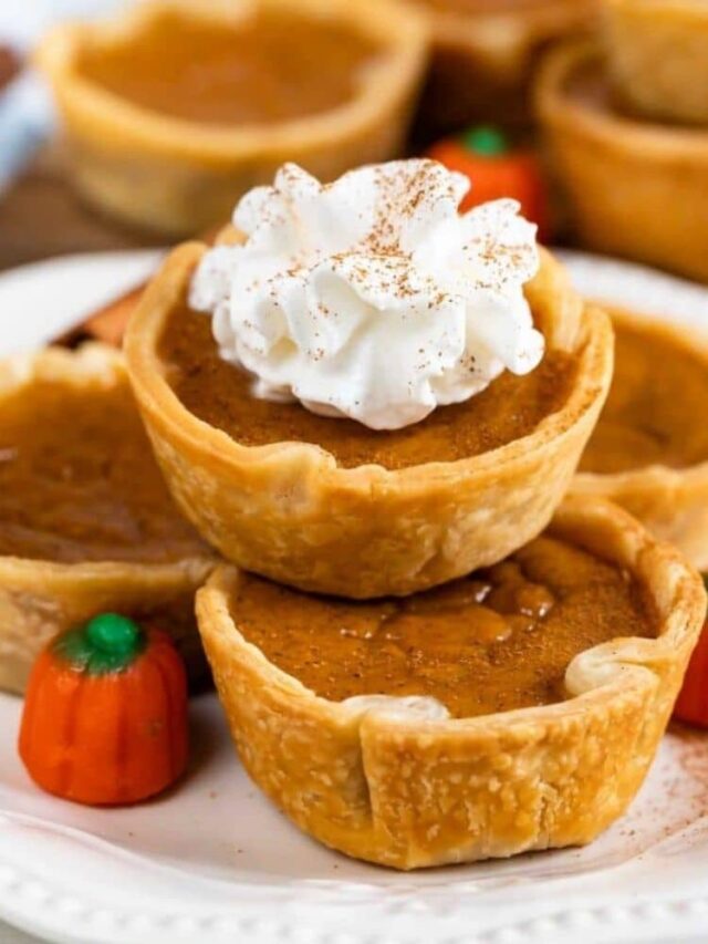 Easiest Mini Pumpkin Pies Story - Crazy for Crust