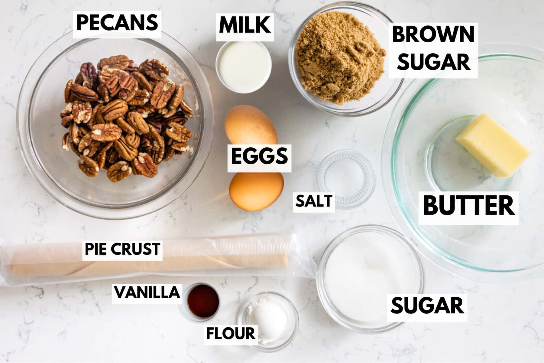 ingredients in pecan pie without brown sugar
