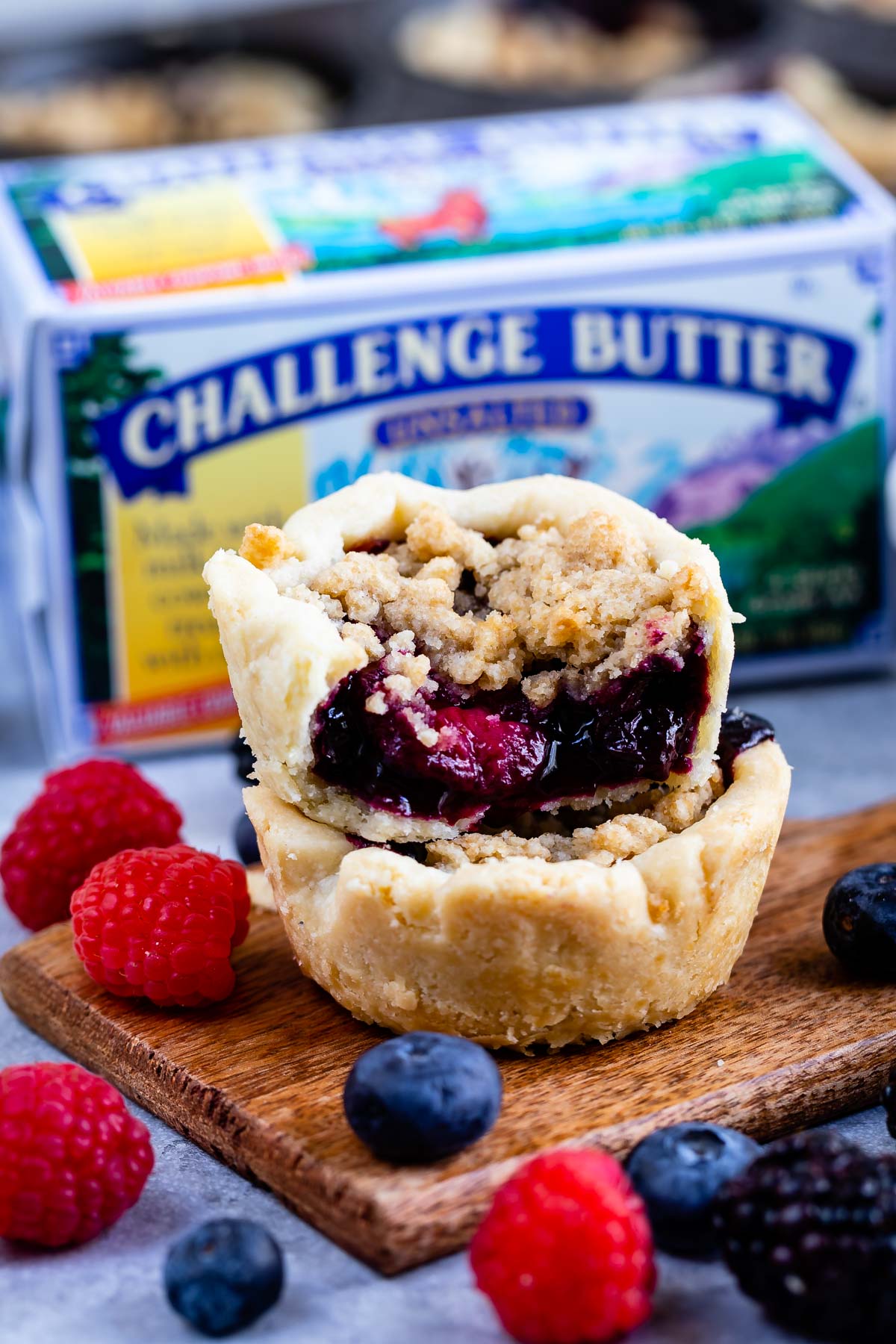 Mini Berry Pies with Crumble - Crazy for Crust