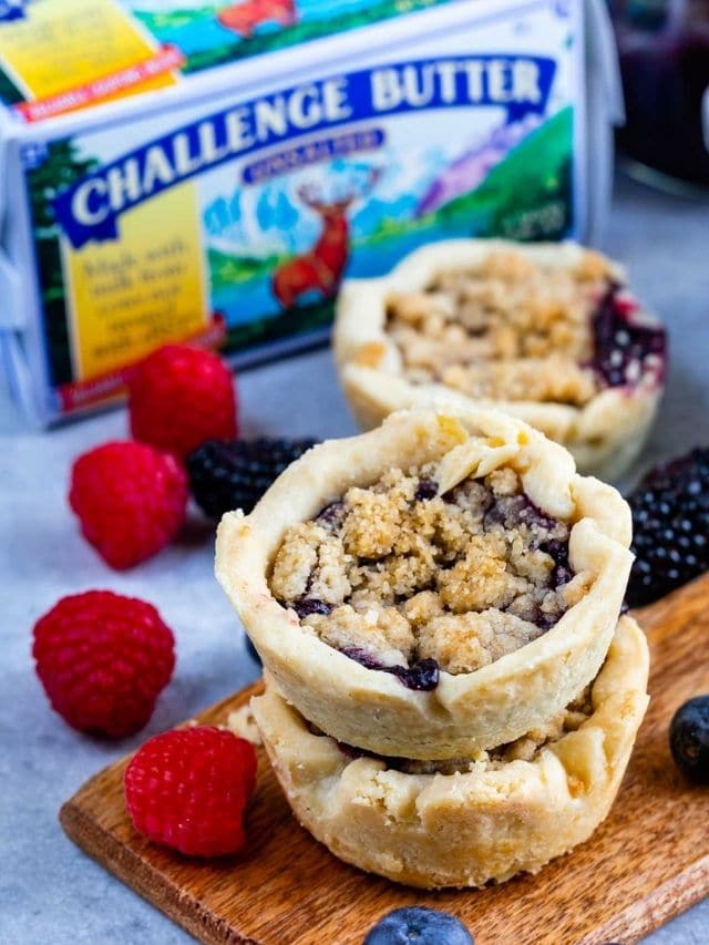 Mini Berry Pies With Crumble Crazy For Crust
