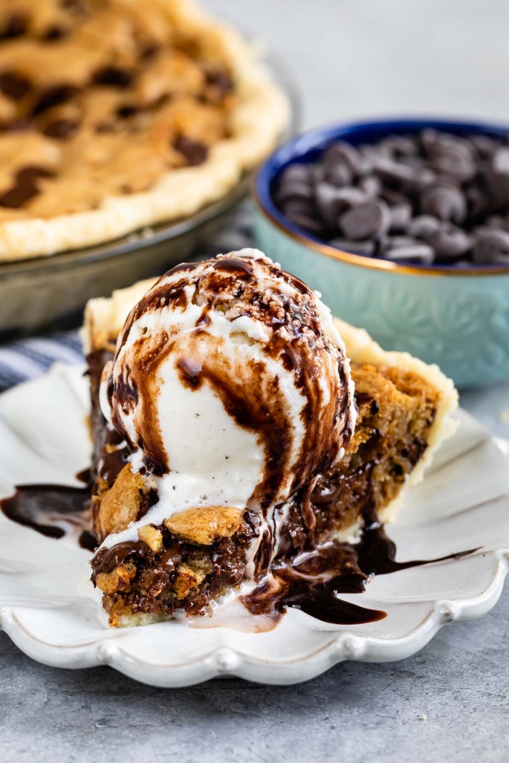 GOOEY Chocolate Chip Cookie Pie Crazy for Crust