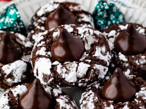 Chocolate Mint Crinkle Cookies - Crazy for Crust