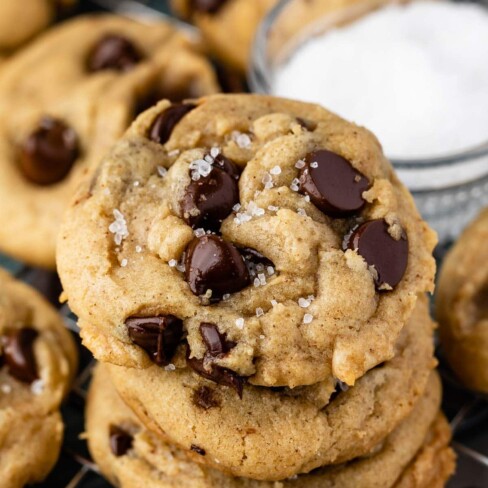 Salted Chocolate Chip Cookies - Crazy for Crust