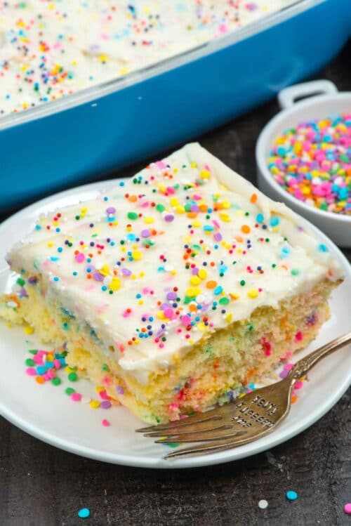 Homemade Funfetti Cake - Crazy for Crust