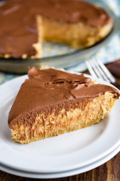 Easy No-Bake Peanut Butter Twix Pie - Crazy for Crust