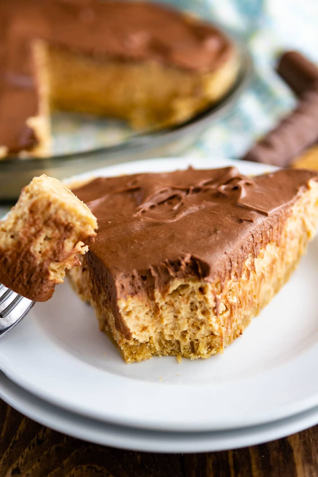 Easy No-Bake Peanut Butter Twix Pie - Crazy for Crust