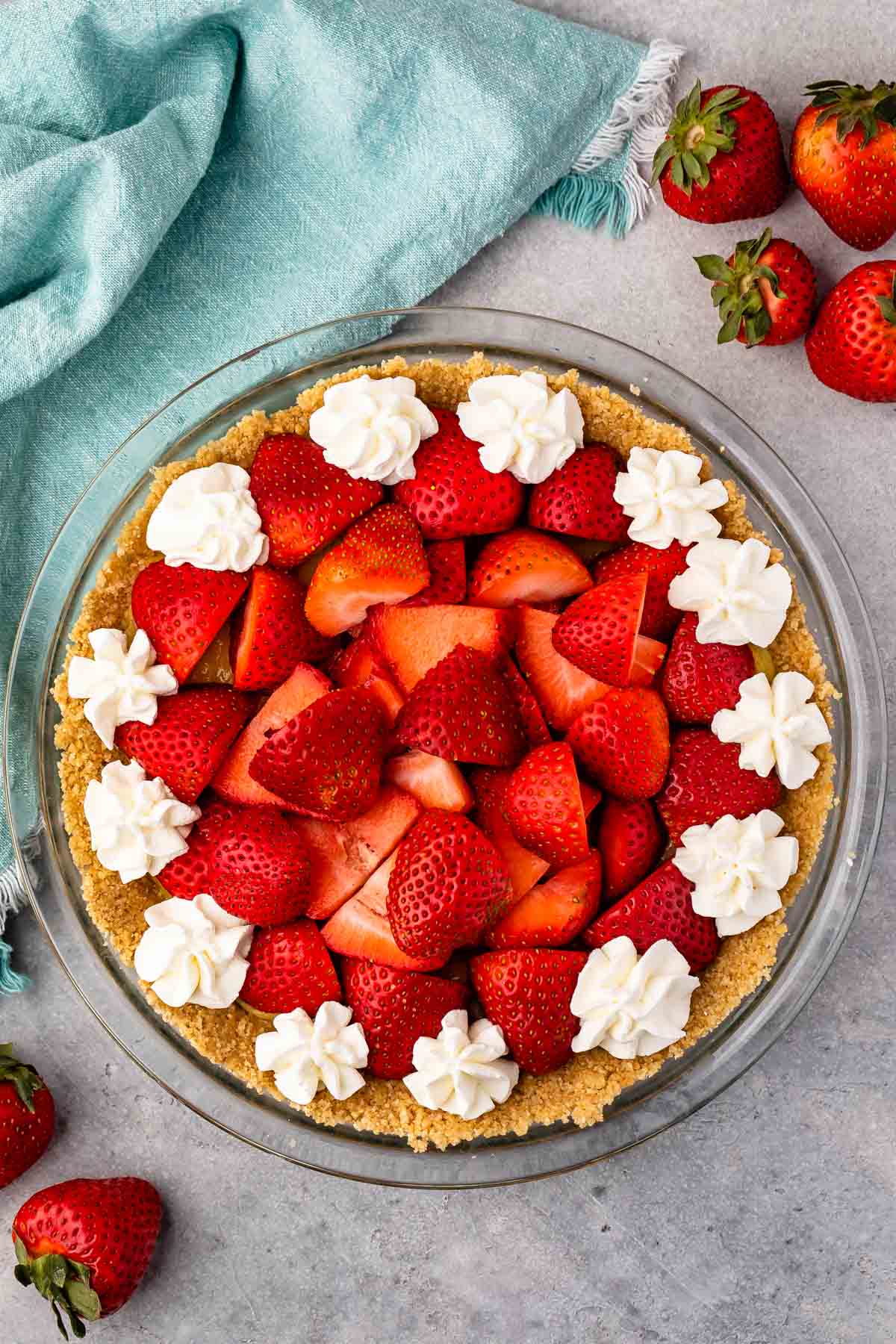 No Bake Strawberry Shortcake Pie - Crazy for Crust