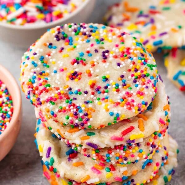 2 Ingredient Sprinkle Sugar Cookies - Crazy for Crust