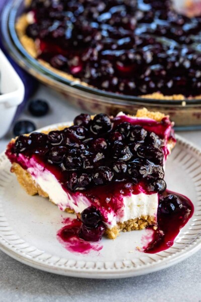 Blueberry Cream Cheese Pie - Crazy For Crust