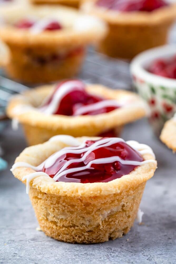 Cherry Pie Cookie Cups - Crazy for Crust