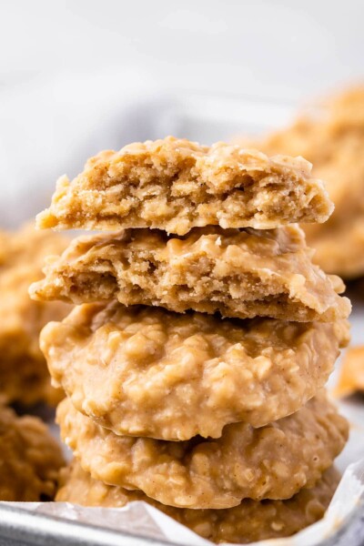 Peanut Butter No Bake Cookies - Crazy for Crust