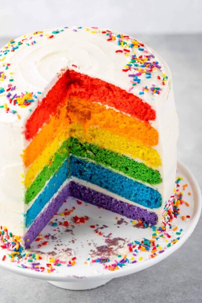 Best Rainbow Cake - Crazy for Crust