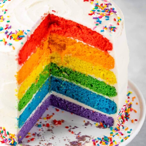 Best Rainbow Cake - Crazy For Crust