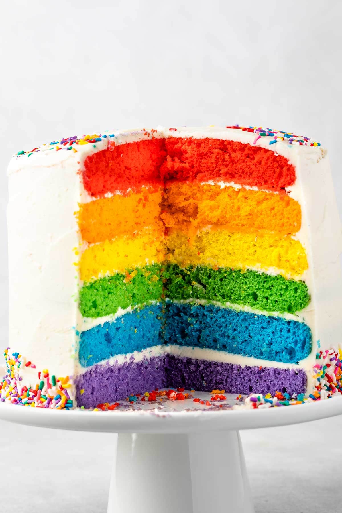 Best Rainbow Cake - Crazy For Crust