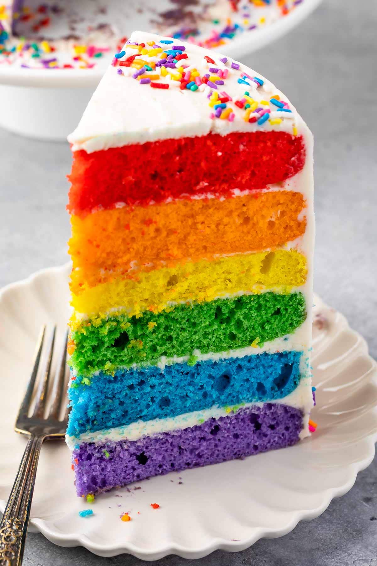 Best Rainbow Cake - Crazy for Crust