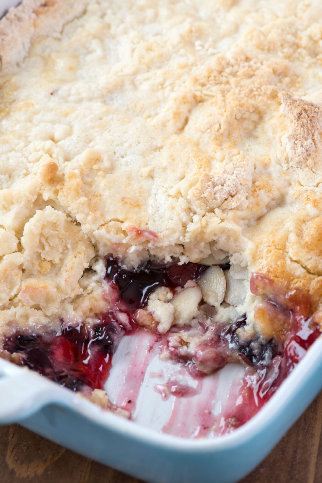 Cherry Berry Dump Cake - Crazy for Crust