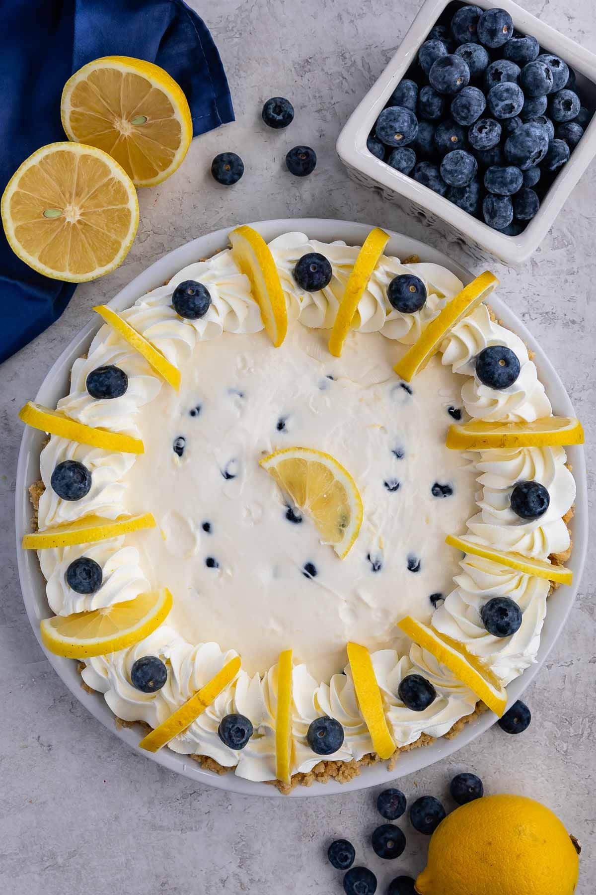 Creamy Lemon Blueberry Pie - Crazy for Crust