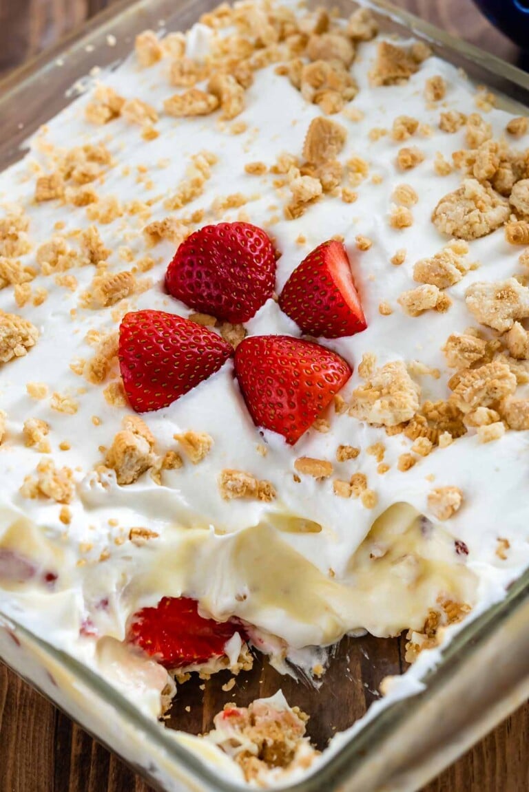 No Bake Strawberry Shortcake Dessert - Crazy for Crust