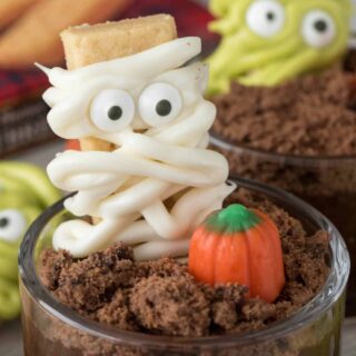 Mummy and Monster Dirt Cups - Crazy for Crust