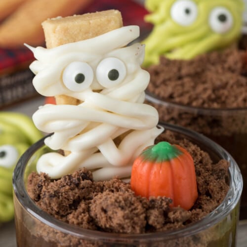 Monster Halloween Cookie Pudding Cups » The Denver Housewife