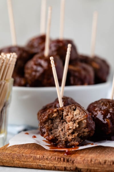 Sweet & Spicy Party Meatballs - Crazy for Crust