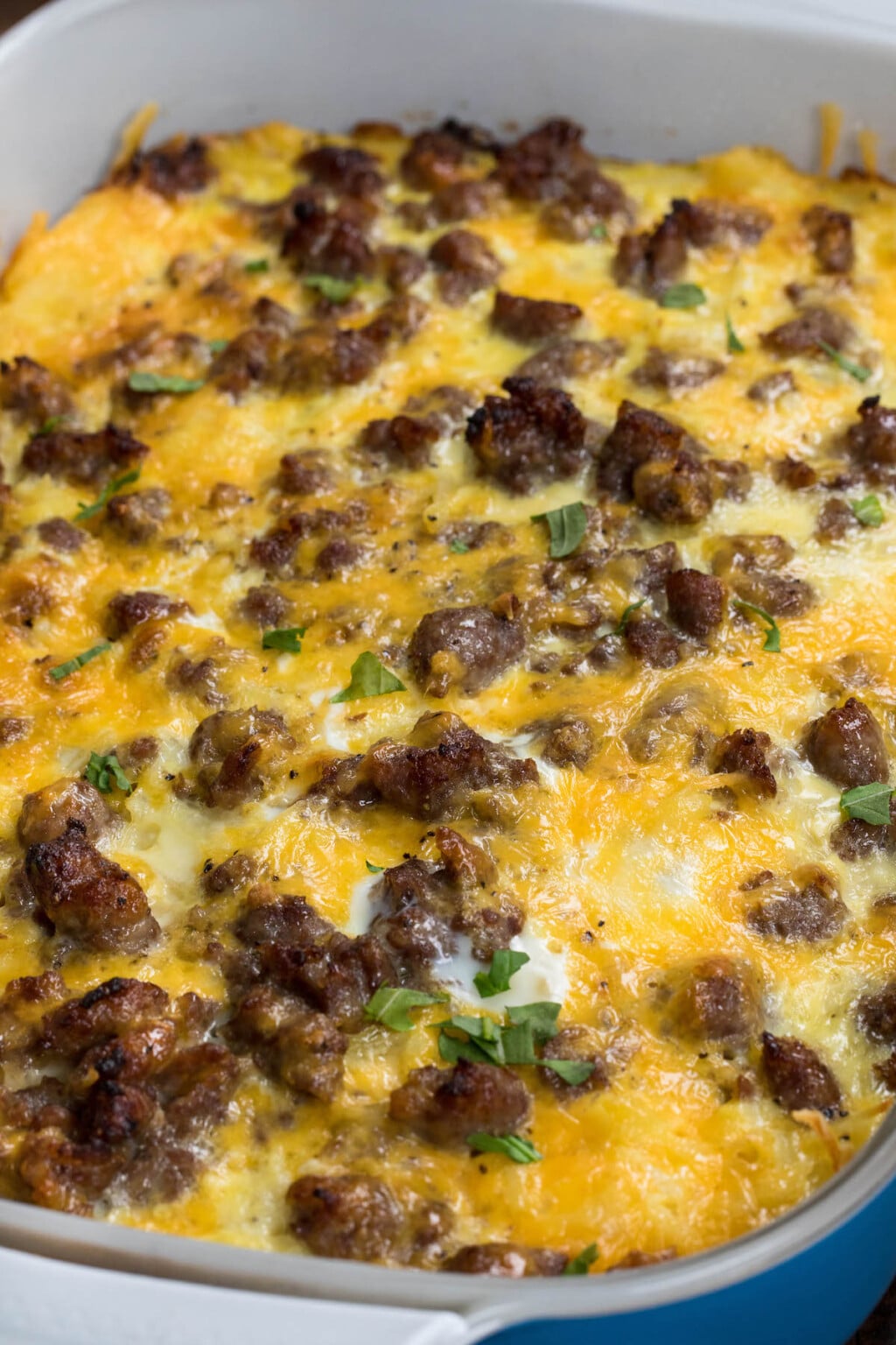 Sausage Hashbrown Breakfast Casserole - Crazy For Crust